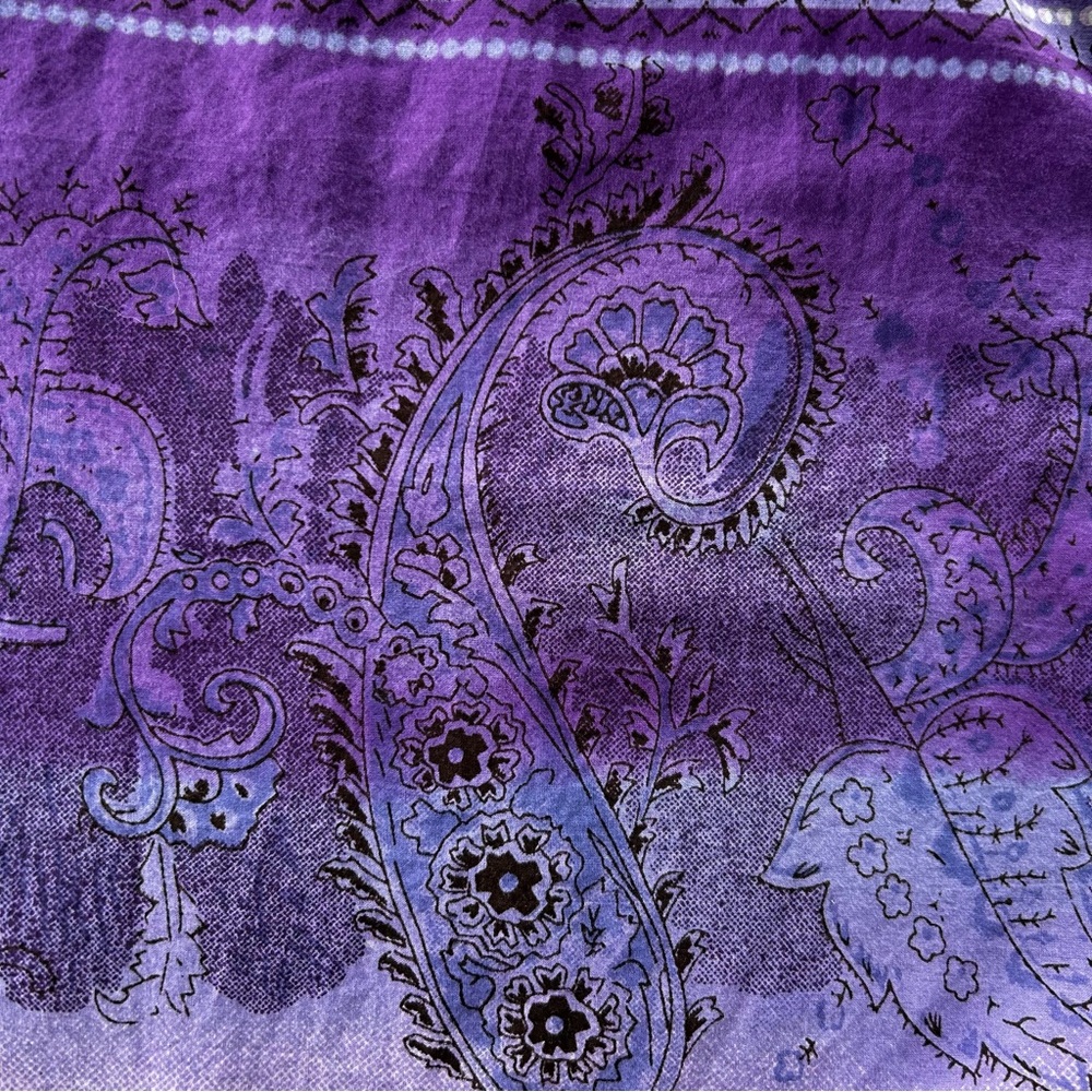 Vintage Purple Floral Midi Dress - Picture 5 of 10